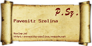 Pavesitz Szelina névjegykártya
